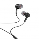 Wired headphones Hoco Wire earphones Jack 3,5 mm Hoco M78 black