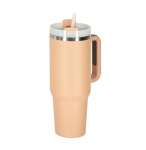 RoGer Thermos Mug with Straw and Handle 1200ml Powder Pink