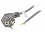 Cable | H05VV-F | 3x0.75mm2 | CEE 7/7 (E/F) plug angled,cables | PVC
