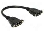 Cable | DisplayPort socket,both sides | DisplayPort 1.2 | black