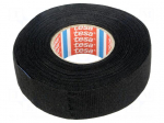 Fabric tape | PET wool | W: 25mm | L: 15m | black