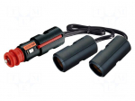 Cigarette lighter splitter | car lighter socket x2 | 16A | black