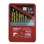 Trellid, kruvikeerajad, puurvasarad // Lisaseadmed lihvijatele, puuridele ja kruvikeerajatele // Zestaw 19szt wierteł do metalu hss+kobalt+tin, 135&deg;