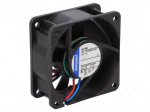 Fan: DC | axial | 60x60x25mm | 43m3/h | 38dBA | slide bearing | Len: 0.31m