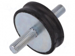 Vibration damper | M10 | &Oslash;: 50mm | rubber | L: 15mm | Thread len: 28mm