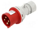Connector: AC supply 3-phase | plug | male | 32A | 400VAC | IEC 60309