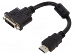 Adapter | DVI-I (24+5) socket,HDMI plug | single link | 0.2m | black