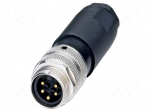 Connector: 7/8" | plug | PIN: 5 | straight | unshielded | 9A | 300V | IP67