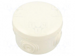 Enclosure: junction box | 80mm | plastic | IP55 | white | PLEXO