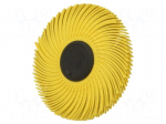 Wheel brush | &Oslash;: 75mm | Disc thick: 6mm | Granularity: 80 | 6mm | yellow