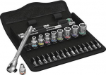 Wera 8100 SA 10 Zyklop Metal Ratchet Set - Push-through square, 1/4 drive, imperial