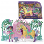Spin Master Unicorn Academy - Ava & Unicorn Leaf Stable Playset with Color Change Effect, Toy Figure