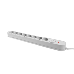Elektrimaterjalid // Elektri laiendid, Pikendusjuhtmete, hajutuste ja UK ja USA adapterite komplekt // Listwa zasilająca z układem przeciwprzepięciowym, 8 gniazd, włącznik