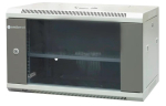 EMITERNET Separate hanging cabinet 19" 6U, sheet metal/glass doors, 600&times;450&times;370mm width/depth/height EM/AP6406