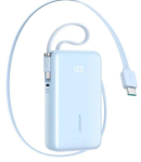 Joyroom JR-PR2L 10000 mAh 35W z wbudowanym zwijanym kablem USB-C niebieski