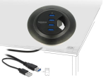 DELOCK 4-pordiline USB 3.0 lauapessa paigaldatav USB-jaotur