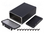Enclosure: shielding | X: 84mm | Y: 120mm | Z: 44mm | aluminium | black