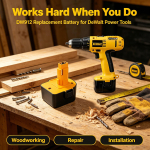 1500 mAh for DeWalt DC9071,DC9096,DE9037,DE9039,DE9071,DE9074,DE9075,DE9095,DE9096,DE9501
