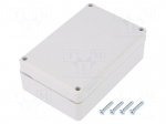 Enclosure: multipurpose | X: 80mm | Y: 120mm | Z: 41mm | ABS | grey