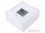 Enclosure: for modular components | IP20 | white | No.of mod: 6 | 400V