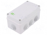 Enclosure: junction box | X: 95mm | Y: 156mm | Z: 68mm | IP55 | grey