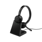 Jabra Evolve 65 TE UC Stereo Link390a Wireless Headset, Bluetooth, USB-A, Charging Stand, Black
