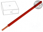 Wire | H07V-K | stranded | Cu | 10mm2 | red | PVC | 470/750V | Class: 5
