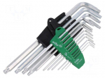Key set | Torx&reg; | Chrom-vanadium steel | Pcs: 13 | Package: blister