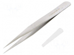 Tweezers | 120mm | for precision works | Blades: straight,narrowed