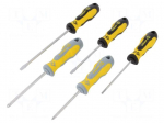 Kit: screwdrivers | Pcs: 5 | Phillips,slot
