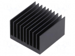 Heatsink: extruded | grilled | BGA | black | L: 32.5mm | W: 32.5mm
