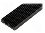 Heatsink: extruded | grilled | black | L: 1000mm | W: 59.69mm | H: 15mm