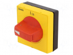 Knob | GA | Colour: red/yellow