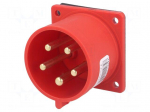 Connector: AC supply 3-phase | socket | male | 32A | 400VAC | IEC 60309