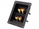 Terminal | loudspeaker | for panel mounting,screw | 81x108mm