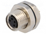 Connector: M8 | female | PIN: 4 | for panel mounting,screwed | socket