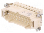Connector: rectangular | male | Han E High Temp | PIN: 16 | size 16B