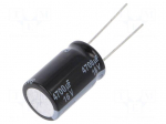 Capacitor: electrolytic | low impedance | THT | 1000uF | 50VDC | &plusmn;20%
