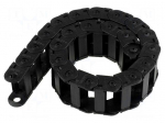 Cable chain | Series: Light | Bend.rad: 100mm | L: 990mm | Colour: black