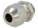 Cable gland | M8 | 0,75 | IP68 | Mat: brass | Body plating: nickel
