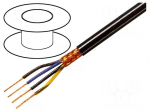 Wire | 4x0,5mm2 | braid made of copper wires | PVC FirestoP&reg; | black