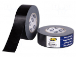 Tape: duct | W: 48mm | L: 50m | Thk: 0.2mm | black | natural rubber | 12%