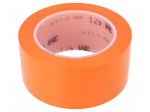 Tape: marking | orange | L: 33m | W: 50mm | Thk: 0.13mm | 2.5N/cm | 130%