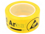 Tape: warning | L: 33m | W: 50mm | PVC | black,yellow