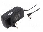 Power supply: switching | mains,plug-in | 12VDC | 2A | 24W | 86% | angled