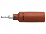 Socket | hex key,insulated,socket spanner | HEX 3mm | 1/4" | 1kV