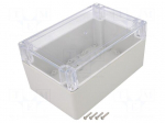 Enclosure: multipurpose | X: 120mm | Y: 180mm | Z: 90mm | ZP | ABS | gasket