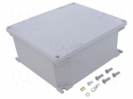 Enclosure: multipurpose | X: 168mm | Y: 192mm | Z: 80mm | aluminium | grey