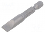 Screwdriver bit | slot | 8x1.6mm | 1/4" | Overall len: 50mm
