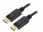 Cable | DisplayPort plug,both sides | DisplayPort 1.2 | 2m | black